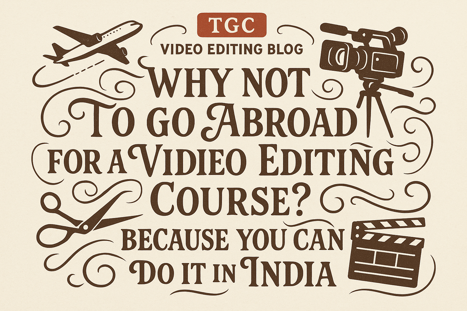 Why Not To Go To Abroad For a Video Editing Course? Because You Can Do It In India